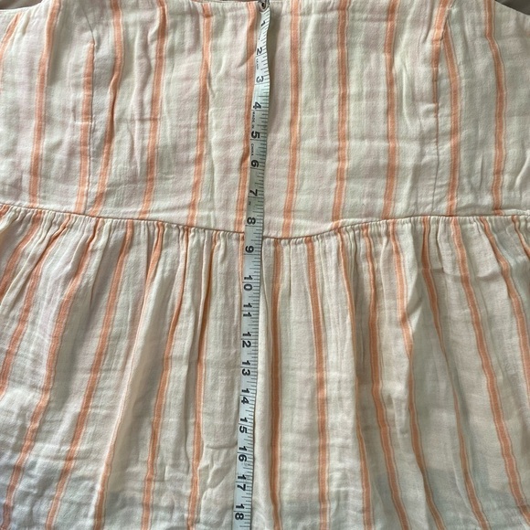 NWT- Tie-Shoulder Striped Smocked Babydoll Cami Swing Blouse, Size: XXL - Picture 8 of 8